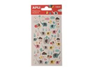 Apli - 1 feuille gommettes éléphants