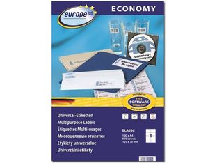 Europe100 - 800 Étiquettes multi-usages blanches - 105 x 70 mm - réf ELA036.FR