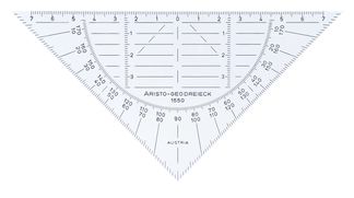 Aristo GEO-DREIECK 1550 - Équerre transparente flexible - 16 cm