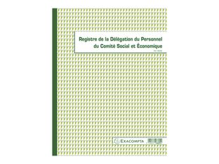 Exacompta - Registre de la délégation du personnel du CSE - 32 x 24 cm