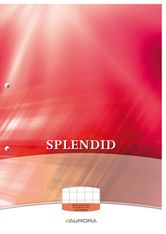 Splendid - Bloc de cours A4 - quadrillé 10x10 mm - 200 pages - perforation 2 trous - 70g