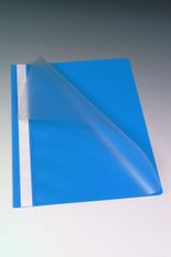 Farde à devis A4 - couverture transparente en PP - bleu