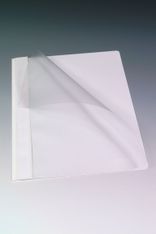 Farde à devis A4 - couverture transparente en PP - blanc