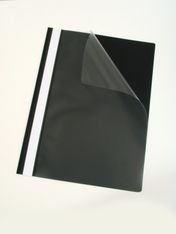 Farde à devis A4 - couverture transparente en PP - noir