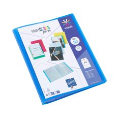 Viquel Propyglass - Porte vues personnalisable - 80 vues - A4 - bleu