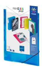 Viquel Propyglass - Chemise à 3 rabats personnalisable - A4 - bleu