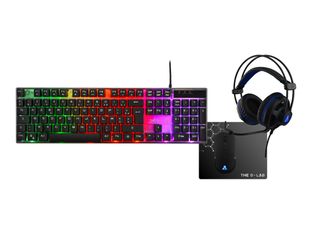 G-LAB Gallium - clavier gamer filaire + souris filaire + casque + tapis