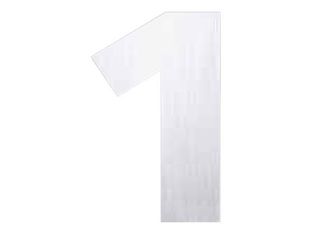 Pickup Alu Brosse - Étiquette autocollante 145 mm - Chiffre 1