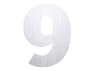 Pickup Alu Brosse - Étiquette autocollante 145 mm - Chiffre 9