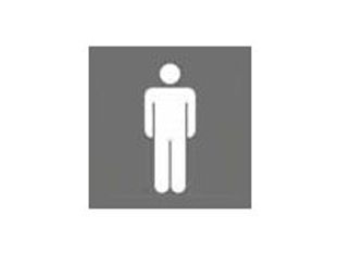 Pickup Home 3D - Plaque Acrylique Hommes - 9 x 9 cm - blanc