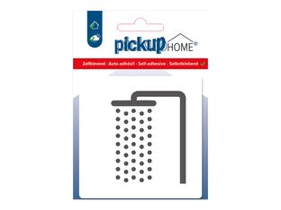 Pickup Home 3D - Plaque Acrylique douche - 9 x 9 cm - blanc