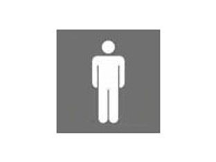 Pickup Home 3D - Plaque Acrylique Hommes - 9 x 9 cm - gris