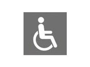 Pickup Home 3D - Plaque Acrylique Handicapés - 9 x 9 cm - gris