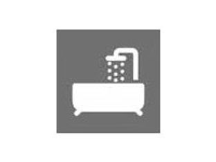 Pickup Home 3D - Plaque Acrylique Salle de bain - 9 x 9 cm - bois