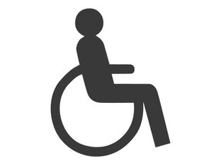 Pickup - Plaque de porte 3D Pro - Handicapés - gris