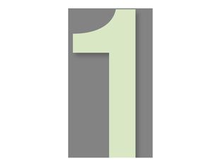 Pickup Glow in the dark - Étiquette autocollante phosphorescente 100 mm - Chiffre 1