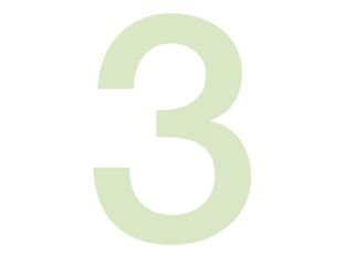 Pickup Glow in the dark - Étiquette autocollante phosphorescente 100 mm - Chiffre 3