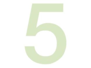 Pickup Glow in the dark - Étiquette autocollante phosphorescente 100 mm - Chiffre 5