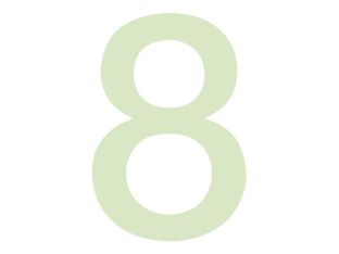 Pickup Glow in the dark - Étiquette autocollante phosphorescente 100 mm - Chiffre 8