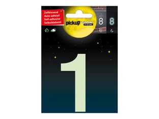 Pickup Glow in the dark - Étiquette autocollante phosphorescente 75 mm - Chiffre 1