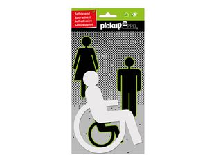 Pickup - Plaque de porte 3D Pro - Handicapés - blanc