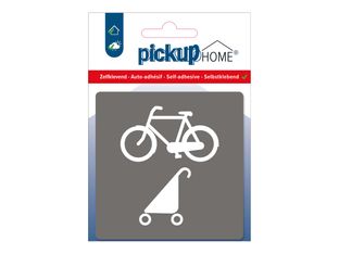 Pickup Home 3D - Plaque Acrylique Local vélos et poussettes - 9 x 9 cm - gris