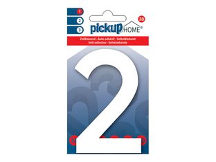 Pickup Home 3D Rio - Étiquette autocollante 100 mm - Chiffre 2 -  blanc