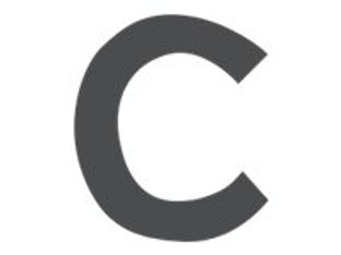 Pickup Home 3D Rio - Étiquette autocollante 100 mm - Lettre C - blanc