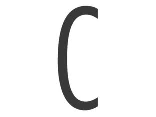 Pickup Home 3D Stockholm - Étiquette autocollante 90 mm - Lettre C - gris