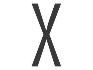 Pickup Home 3D Stockholm - Étiquette autocollante 90 mm - Lettre X - gris