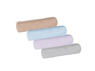 Trousse ronde cuir L'Étudiant - 1 compartiment - différents coloris pastels disponibles - Hamelin