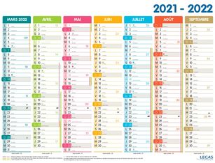 Calendrier Lecas Classique Color - 1 année sur 2 faces - 42 x 32 cm