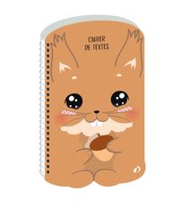 Quo Vadis - Cahier de textes - Spiralé - Français - Kawaii - Journalier - 15x21 cm - Papier Clairefontaine blanc - Fabrication française