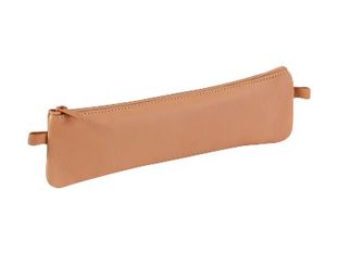 Clairefontaine - Trousse plate - cuir naturel