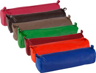 Clairefontaine - Trousse ronde - cuir teinté - disponible dans différentes couleurs