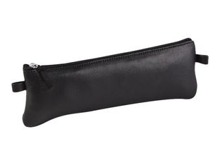 Clairefontaine - Trousse plate - cuir - noir