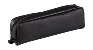 Clairefontaine - Trousse rectangulaire - cuir noir vieilli