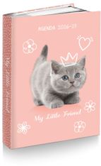 Agenda rembordé My Little Friends - 1 jour par page - 12x17 cm - 3 décors assortis - Kid'Abord