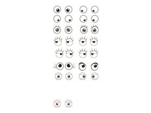 Maildor - 1 feuille gommettes yeux