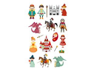 Maildor - 1 feuille gommettes chevalier