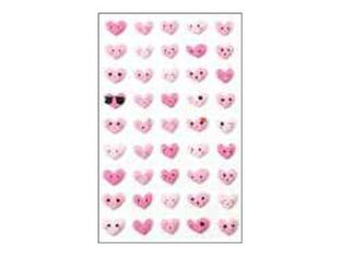 Maildor - 1 feuille gommettes Emoji cœur