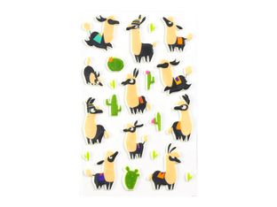 Maildor - 1 feuille gommettes lamas