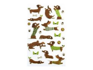 Maildor - 1 feuille gommettes teckels