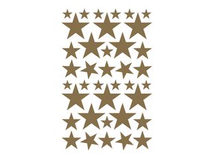 Maildor - 4 feuilles gommettes étoiles - or et argent