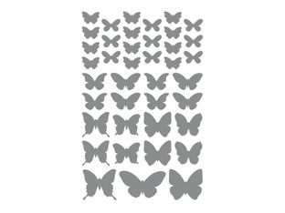 Maildor - 4 feuilles gommettes papillon - or et argent