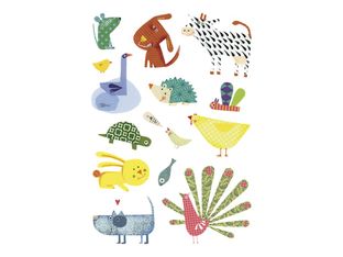 Maildor - 6 feuilles gommettes animaux