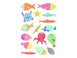 Maildor - 6 feuilles gommettes poissons