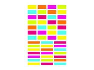 Maildor - 4 feuilles gommettes rectangle - coloris assortis