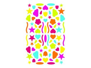 Maildor - 4 feuilles gommettes multiformes - coloris assortis