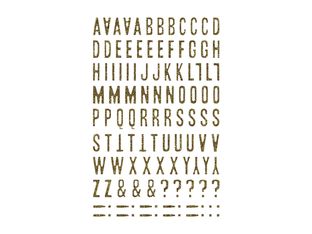 Maildor - 2 feuilles gommettes alphanumériques - or